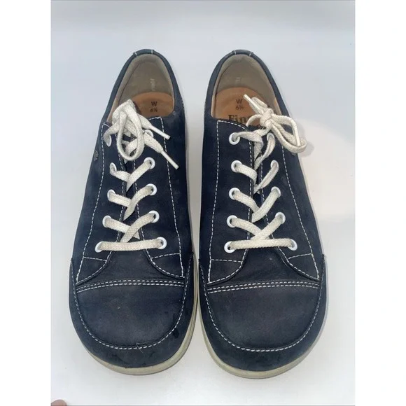 FINN COMFORT Soho Leather Cap Toe‎ Sneakers Women's US 9 EU 40 Blue Shoes $385 * - Picture 2 of 7